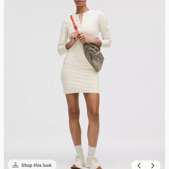 lululemon long sleeve dress Mesh Cutout Long-Sleeve *SLNSH Collection And Features A Henley Button Front Classic-Fit Cotton-Blend Long-Sleeve Dress |